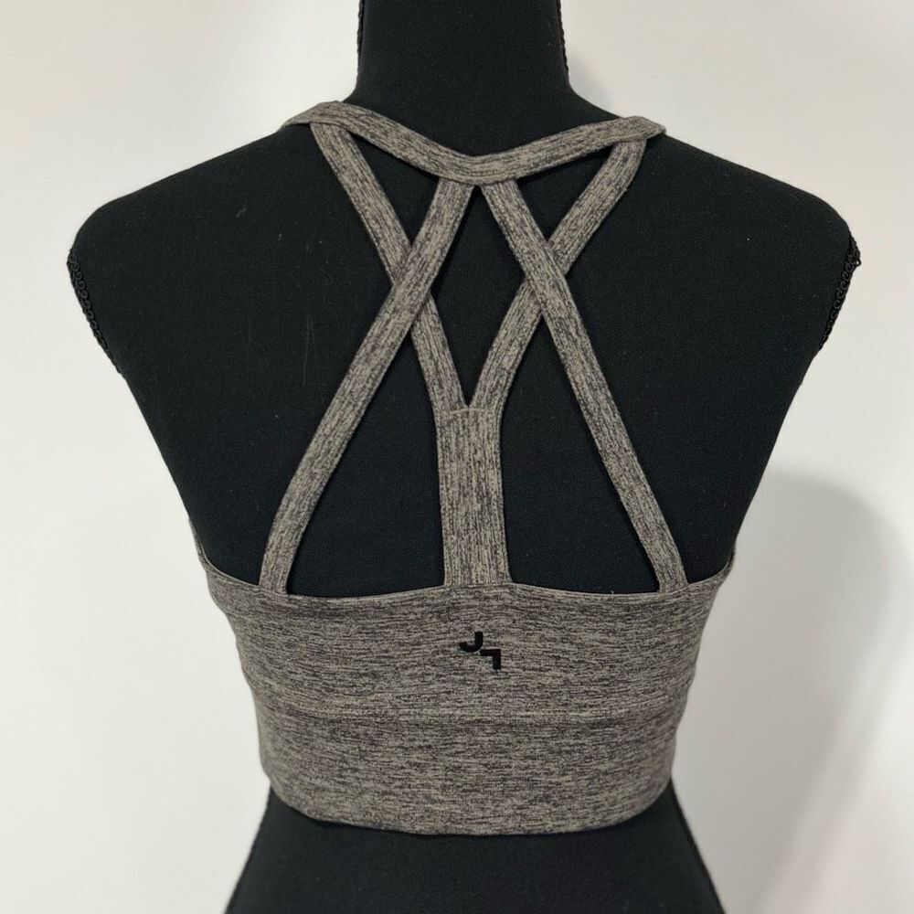 JoyLab Strappy Sports Bra Size XS Women’s Heathered Tan Grey
